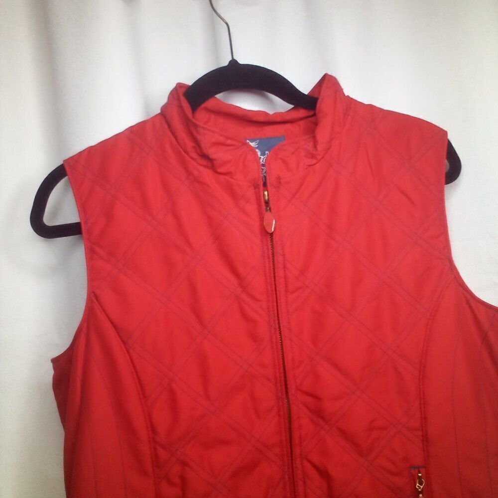 Paco Spirit Quilted Vest M Full Zip Pockets Red - Picture 13 of 15